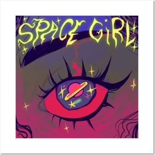 Space girl Posters and Art